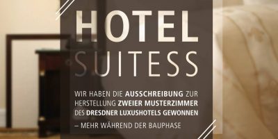 Wir haben die Ausschreibung zur Herstellung zweier Musterzimmer des Dresdner Luxushotels gewonnen — mehr während der Bauphase