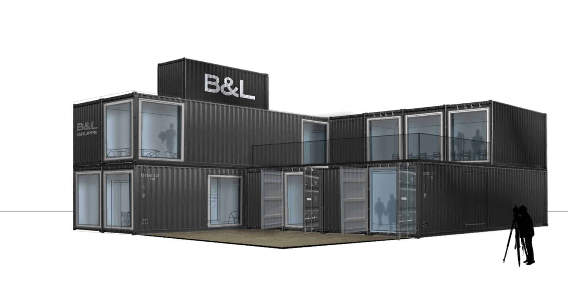 B&L Real Estate GmbH, Konzeptentwicklung, Mockup, Seecontainer, Modulare Gebäude, Hamburg, Architektur