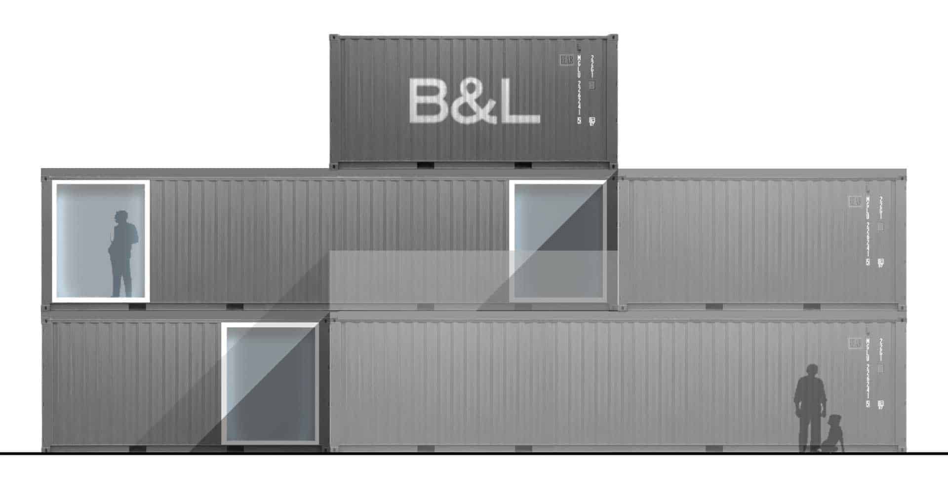 B&L Real Estate GmbH, Konzeptentwicklung, Mockup, Seecontainer, Modulare Gebäude, Hamburg, Architektur