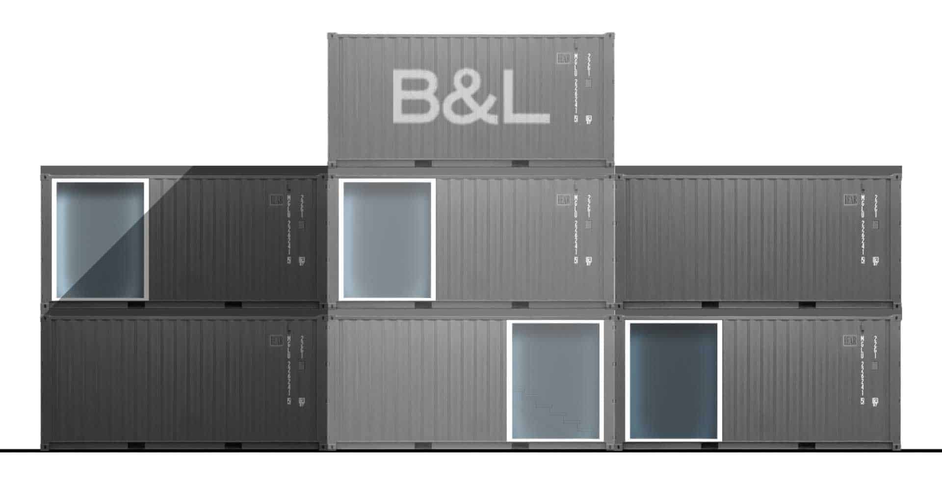 B&L Real Estate GmbH, Konzeptentwicklung, Mockup, Seecontainer, Modulare Gebäude, Hamburg, Architektur