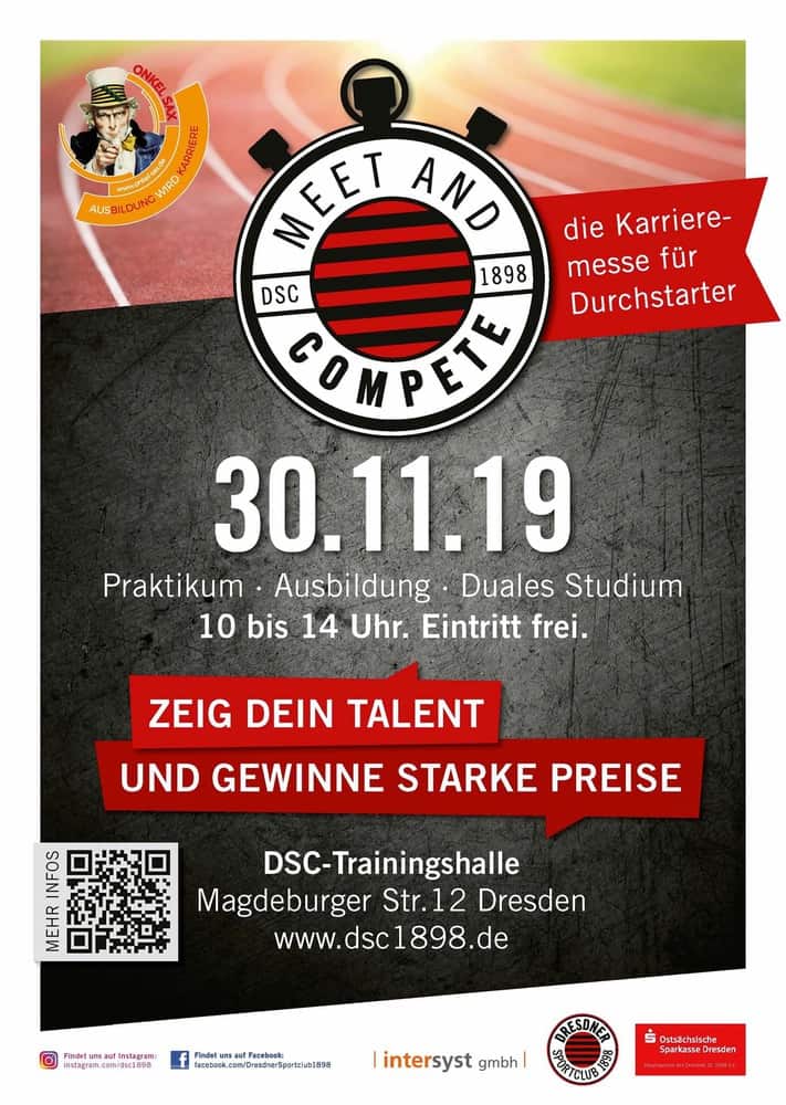 MEET AND COMPETE – DSC Karrieremesse für Durchstarter