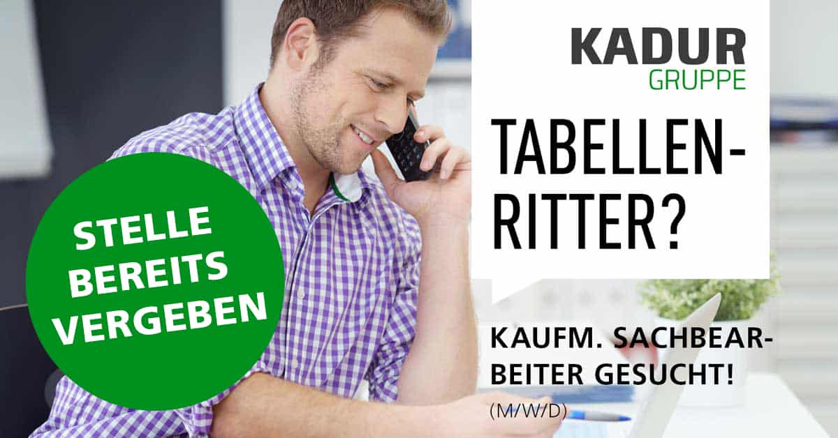 Kaufmännischer Sachbearbeiter Stelle vergeben