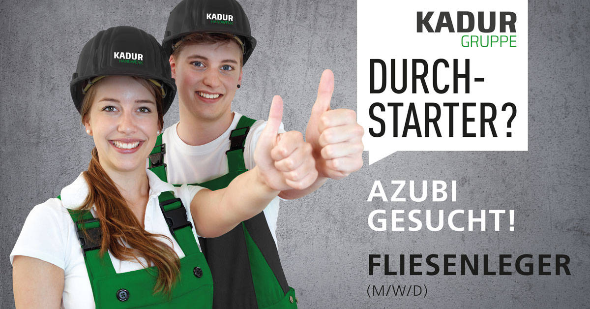 Kadur Gruppe Azubi gesucht Fliesenleger (m/w/d) in Dresden