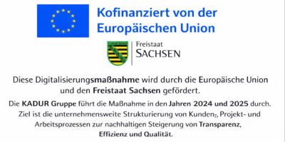Förderung durch die Europäische Union sowie die SAB Sachsen (Sächsische Aufbaubank – Förderbank)