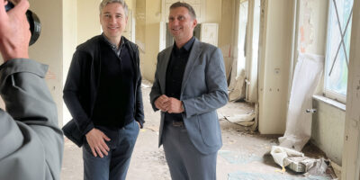 Pressetermin KADUR Gruppe mit Baubürgermeister Stephan Kühn Bauvorhaben Löbtauer Straße