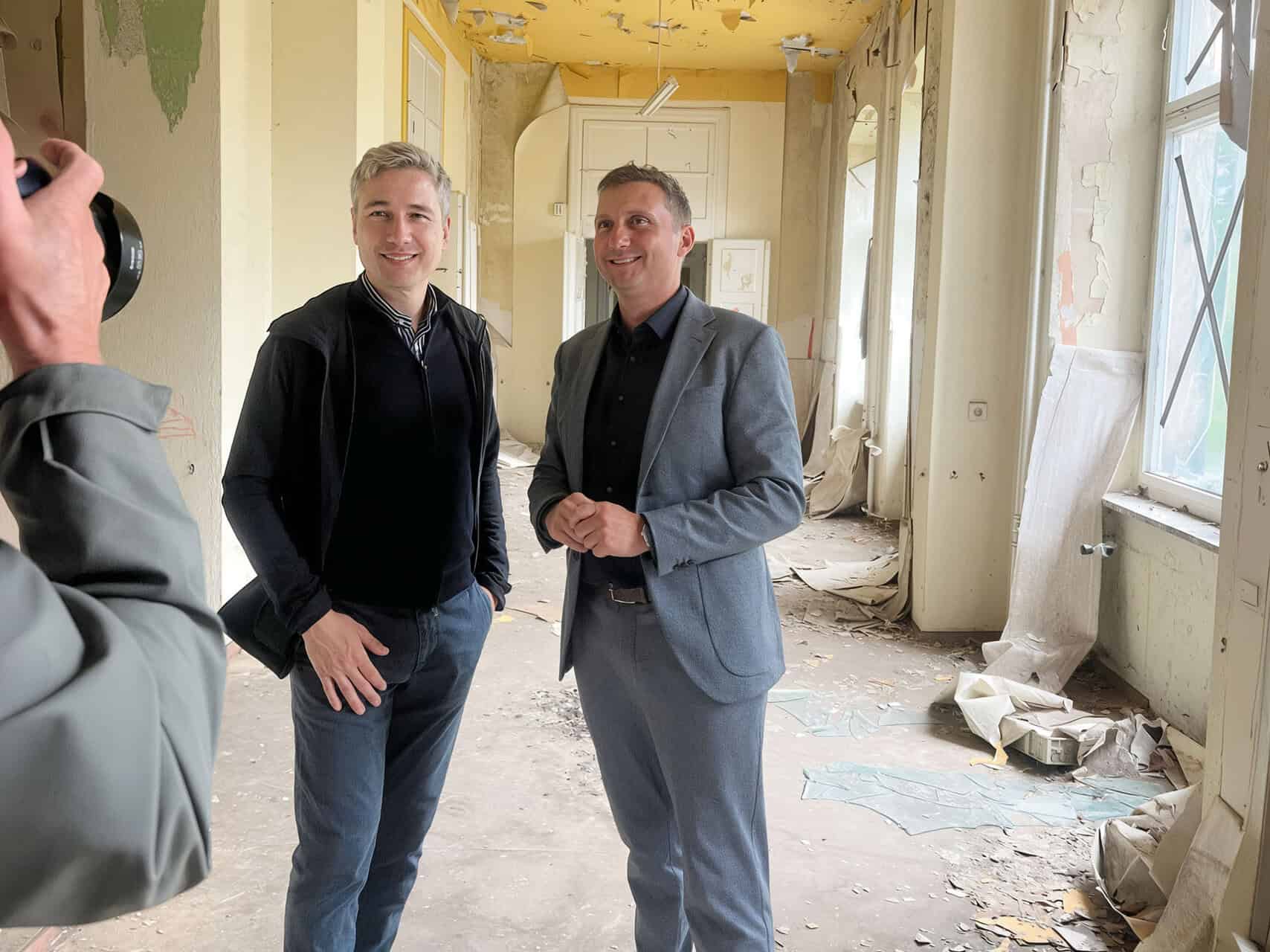Pressetermin KADUR Gruppe mit Baubürgermeister Stephan Kühn Bauvorhaben Löbtauer Straße